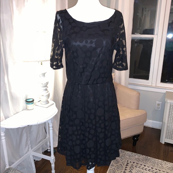 Black LC Lauren Conrad Polka Dot Dress - Picture 1 of 6